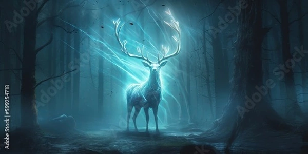 Obraz smoke stag patronus charm