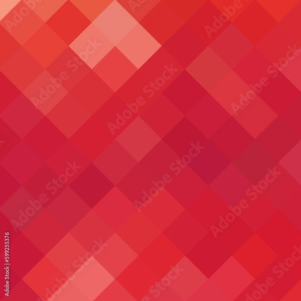 Fototapeta Pattern red pixel background, pattern. Red pixel wallpaper. Vector illustration.