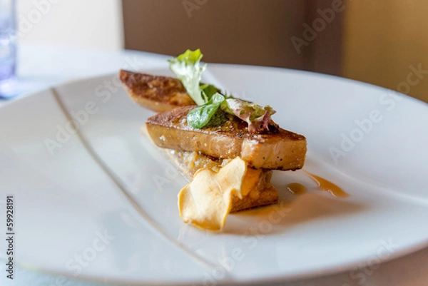 Obraz Foie gras poêlé sur toast