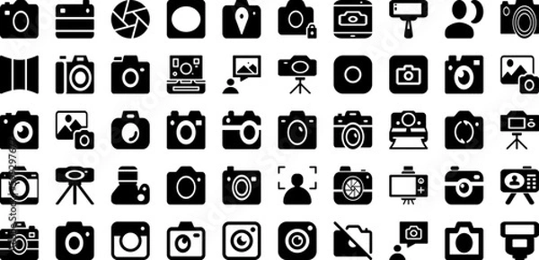 Fototapeta Graph Icon Set Isolated Silhouette Solid Icons With Graph, Business, Vector, Diagram, Chart, Icon, Data Infographic Simple Vector Illustration