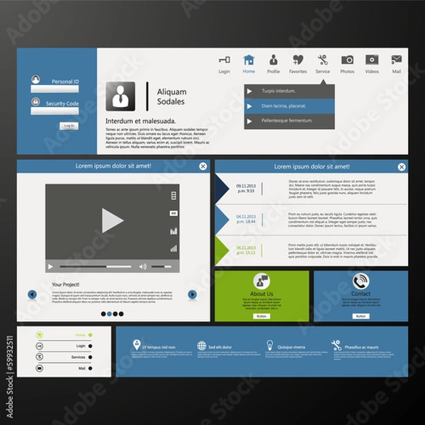 Fototapeta Modern Website Template /Vector/