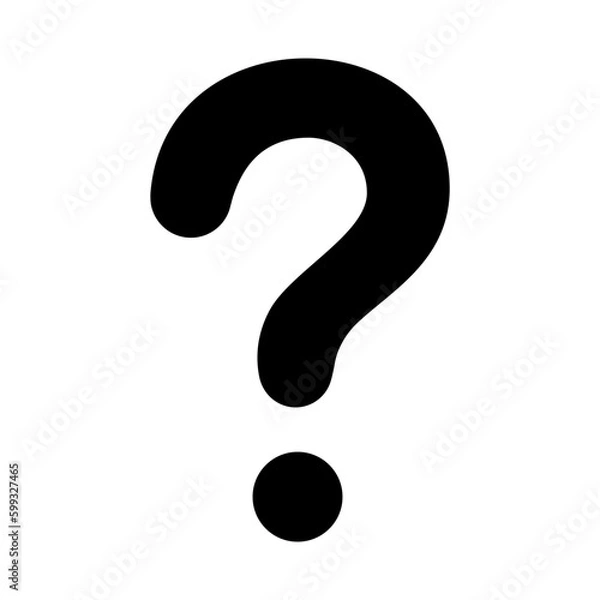 Obraz Question mark icon. Question mark simple black style symbol sign for apps and website, vector illustration.