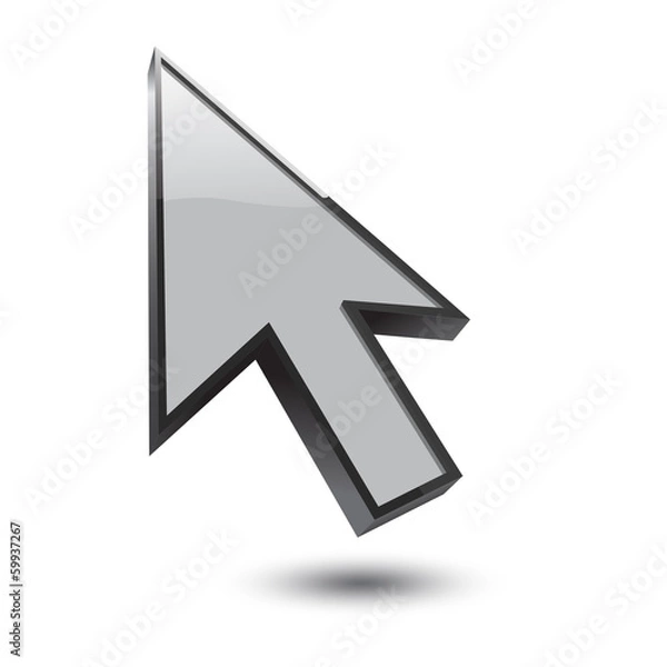 Fototapeta cursor 3d icon
