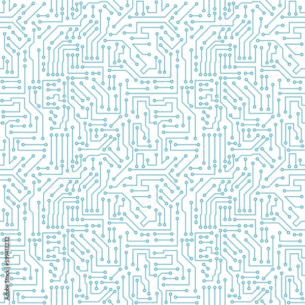 Obraz Computer circuit board seamless pattern