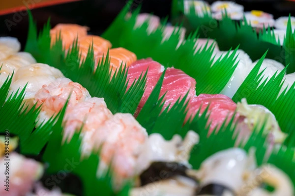 Fototapeta お寿司盛り合わせ