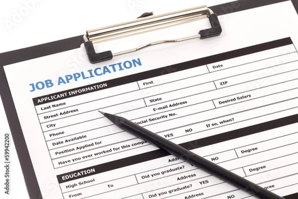 Fototapeta Job application