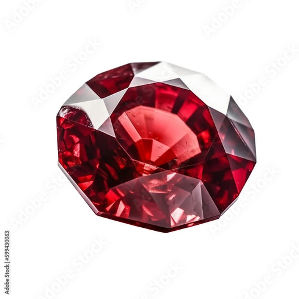 Fototapeta Ruby, white background, transparent background. AI generative