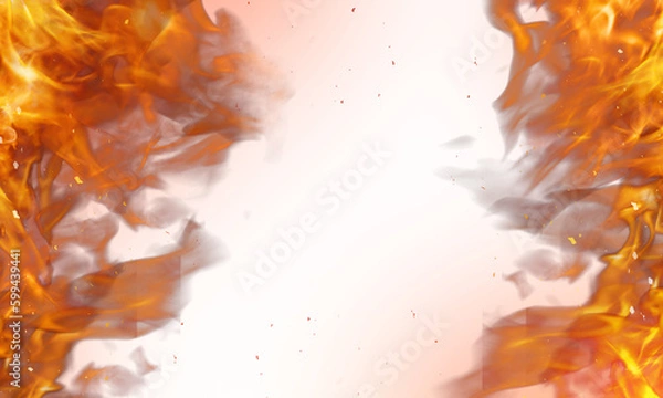 Obraz Fire flame on transparent background