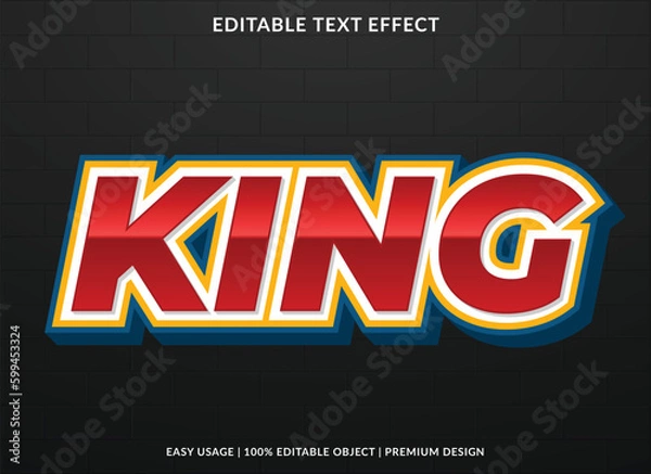 Obraz text effect editable template with abstract font style use for typography brand and logo