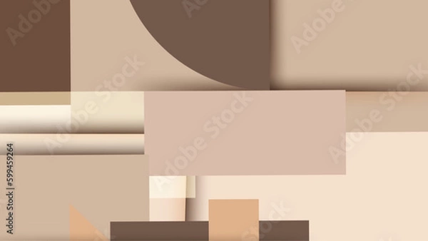 Fototapeta Brown and cream abstract geometrical background
