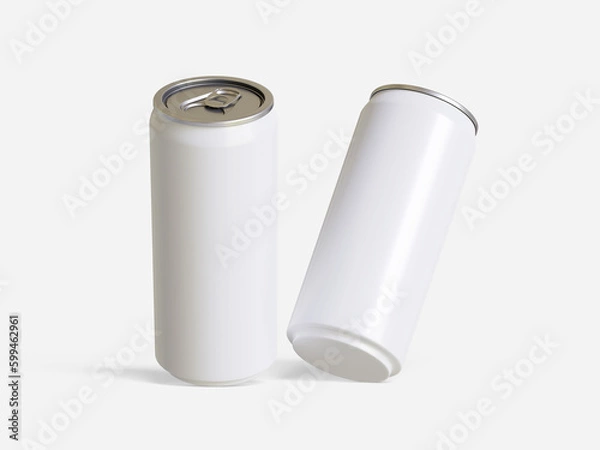 Fototapeta packaging for soda drinks that have been made using 3D software realistically with the same white color as in the real world