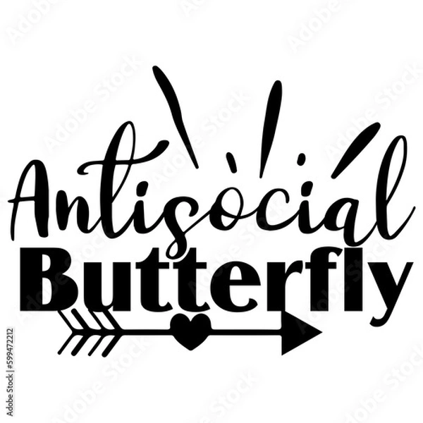 Obraz Antisocial typography illustration