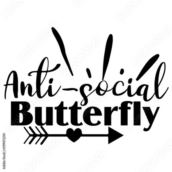 Obraz Antisocial typography illustration