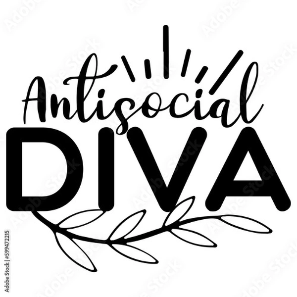 Obraz Antisocial typography illustration