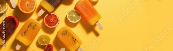 Fototapeta popsicle dessert summer with Generative AI