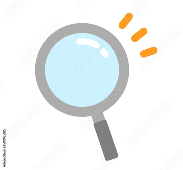 Fototapeta 虫眼鏡のイラスト