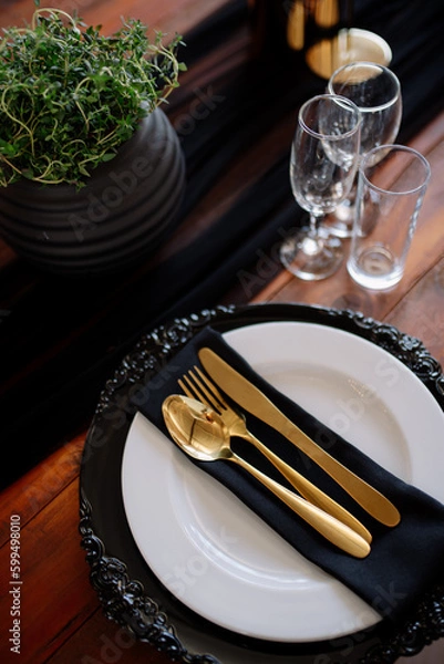 Fototapeta Wedding Black Décor 