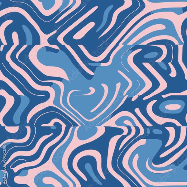 Fototapeta Oceanic Swirls: A Serene Abstract Fluid Pattern with a Nature-Inspired Marbleized Texture
