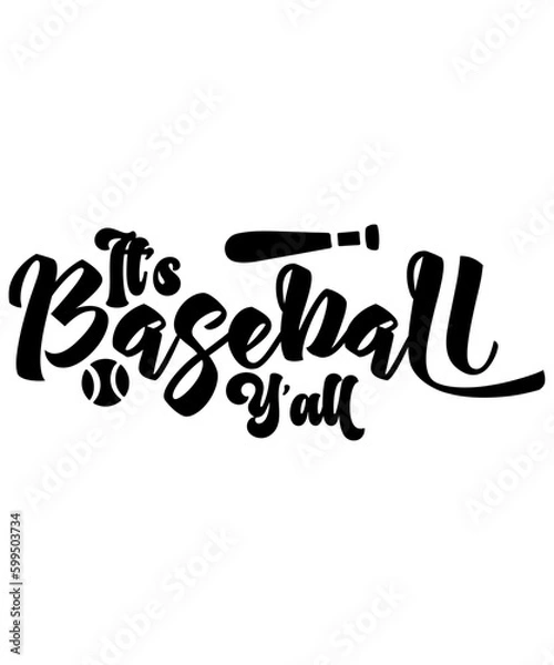 Obraz Baseball vector typography design