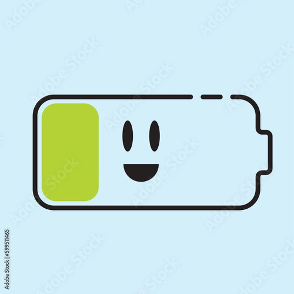 Fototapeta battery icon design.