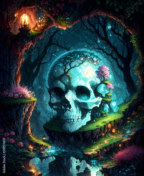 Obraz Skull landscape