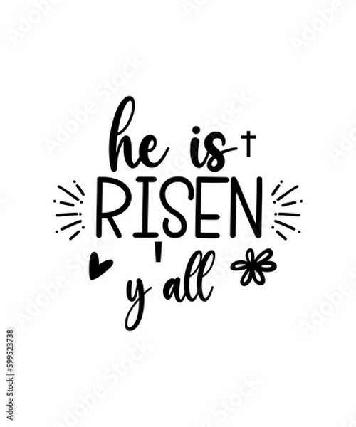 Fototapeta Christian easter isolated typography design