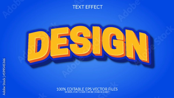 Fototapeta Design 3D Style Editable Vector Text Effect
