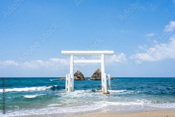 Fototapeta 櫻井神社 - 二見ヶ浦 - 海中大鳥居と夫婦岩