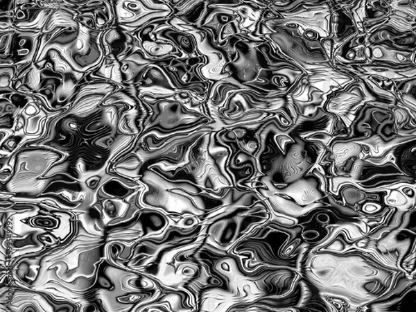 Obraz Fractal complex black white patterns - Mandelbrot set detail, digital artwork for creative graphic