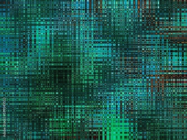 Obraz Fractal complex green patterns - Mandelbrot set detail, digital artwork for creative graphic
