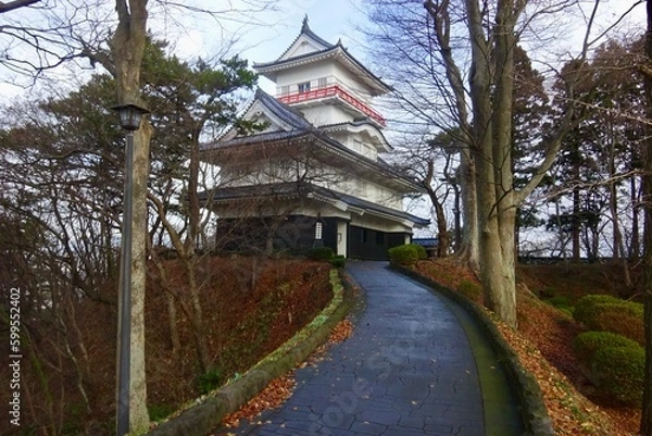 Obraz 久保田城御隅櫓　秋田県秋田市千秋公園