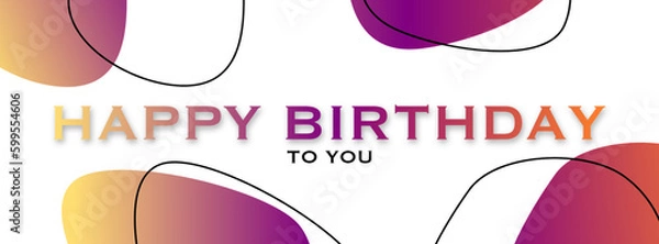 Obraz Happy Birthday To You With Gradient Color