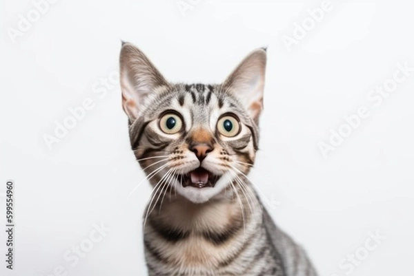 Fototapeta a surprised cat portrait