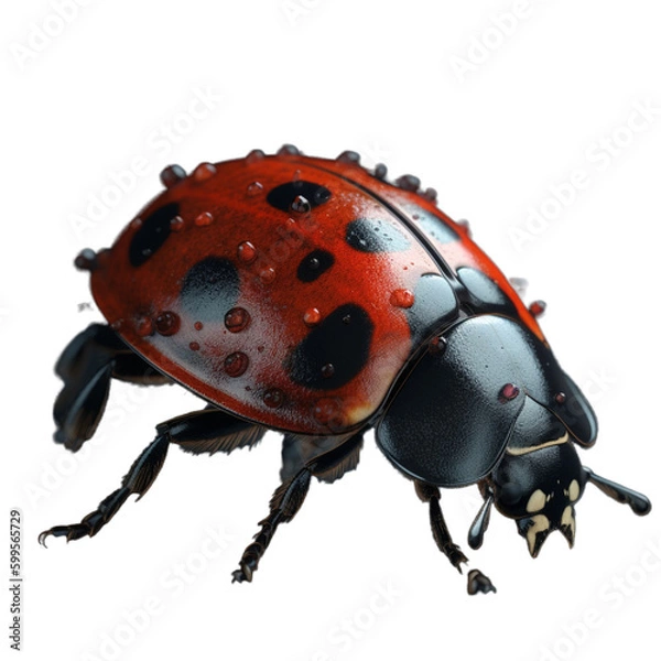 Obraz ladybug on white background transparent background cutout