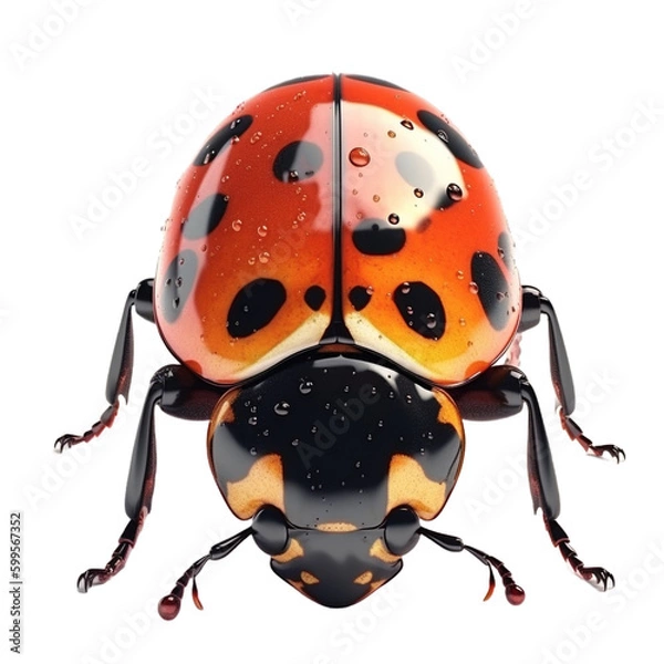 Obraz ladybug on white background