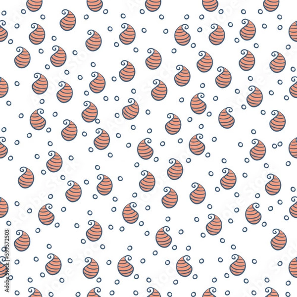 Obraz seamless paisley pattern on white background .