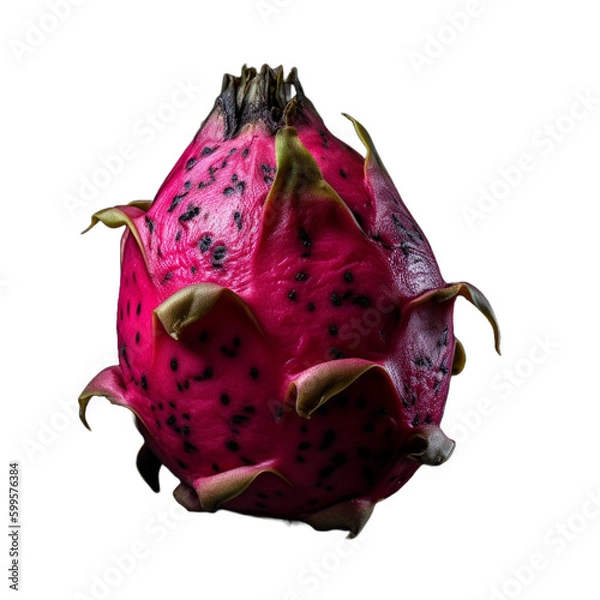 Obraz dragon fruit isolated on transparent background cutout	
