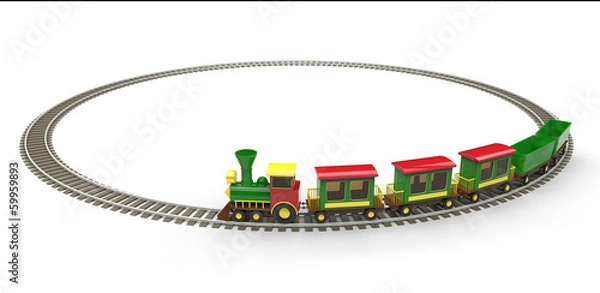 Fototapeta Toy train