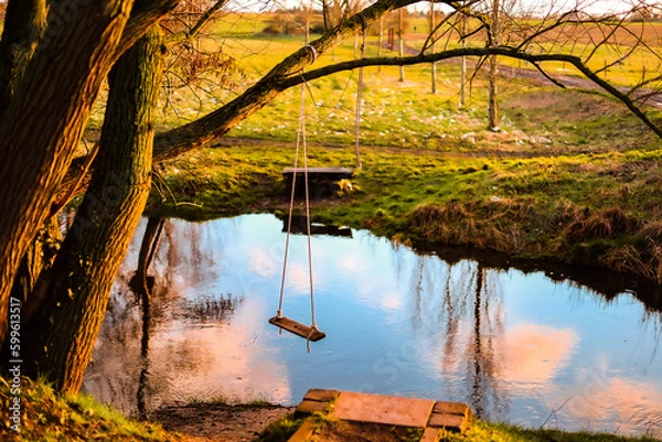 Obraz einsame Schaukel