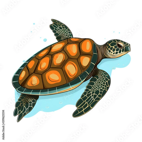 Obraz turtle sealife vector generative ai