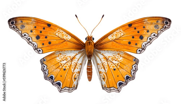 Obraz Butterfly isolated on transparent background. 3D render.