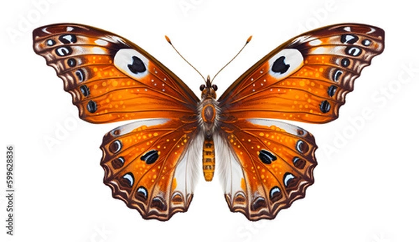 Obraz Butterfly isolated on transparent background. 3D render.