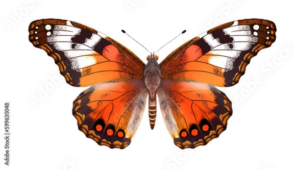 Obraz Butterfly isolated on transparent background. 3D render.