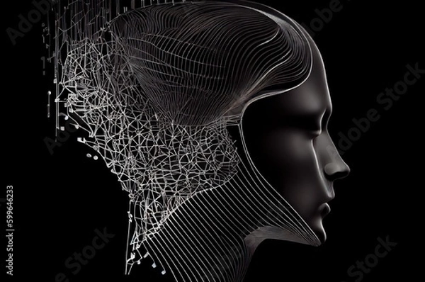 Fototapeta Computing Code Headshot Background With Copy Space Generative AI