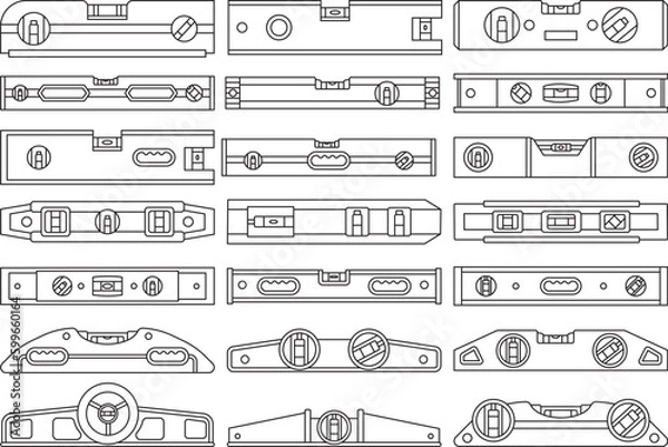 Fototapeta Sprite Level  Outline Bundle,Clip Art