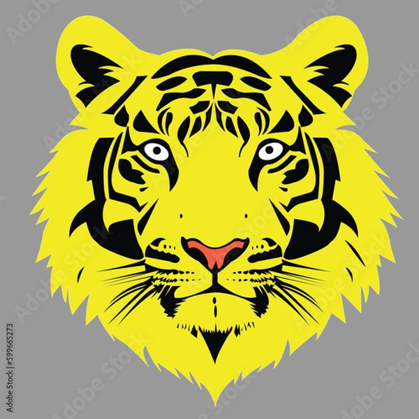 Obraz tiger head vector, A TIGER VECTOR ART WORK, TIGER HEAD ART