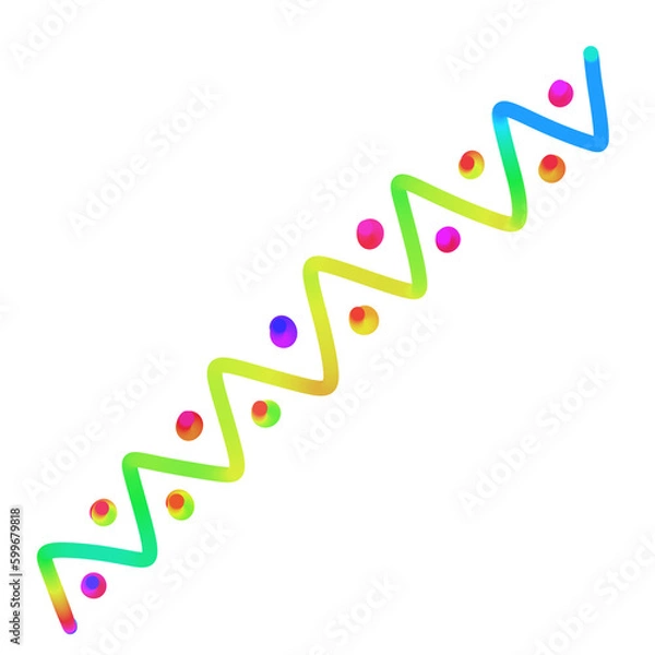 Fototapeta Colorful lines dots shapes doodle