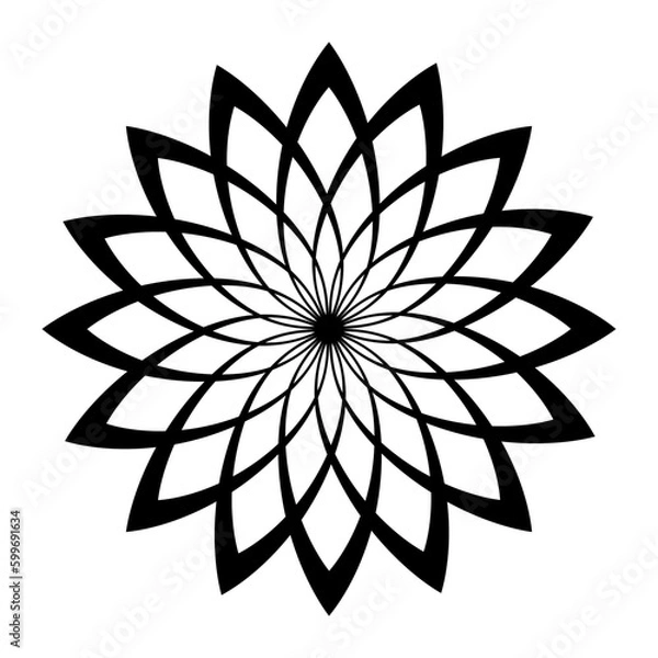 Obraz Geometric pattern design - Intricate, decorative and ornamental illustration in black and white 
