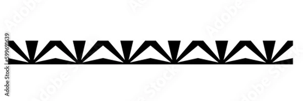 Obraz Geometric pattern design - Intricate, decorative and ornamental illustration in black and white 
