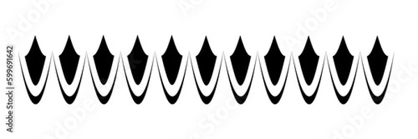 Obraz Geometric pattern design - Intricate, decorative and ornamental illustration in black and white 
